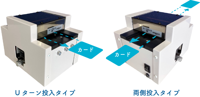 Uターン投入タイプと両側投入タイプ